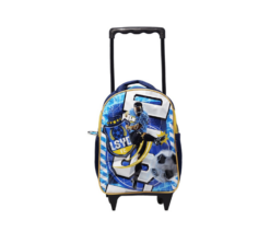 MOCHILA 12" C/CARRO AZ. MARINO FUTBOL LSYD