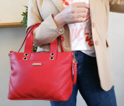 BANDOLERA MINI TOTE ROJO -  MANRAY *PROMO *