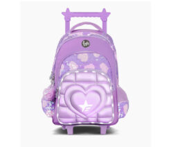 MOCHILA LILA  C/CARRO 18"  -  FOOTY