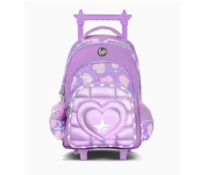 MOCHILA LILA C/CARRO 18" - FOOTY