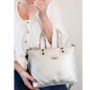 BANDOLERA MINI TOTE PLATA  MANRAY * PROMO